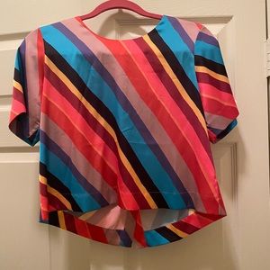 Crosby rainbow top with buttons